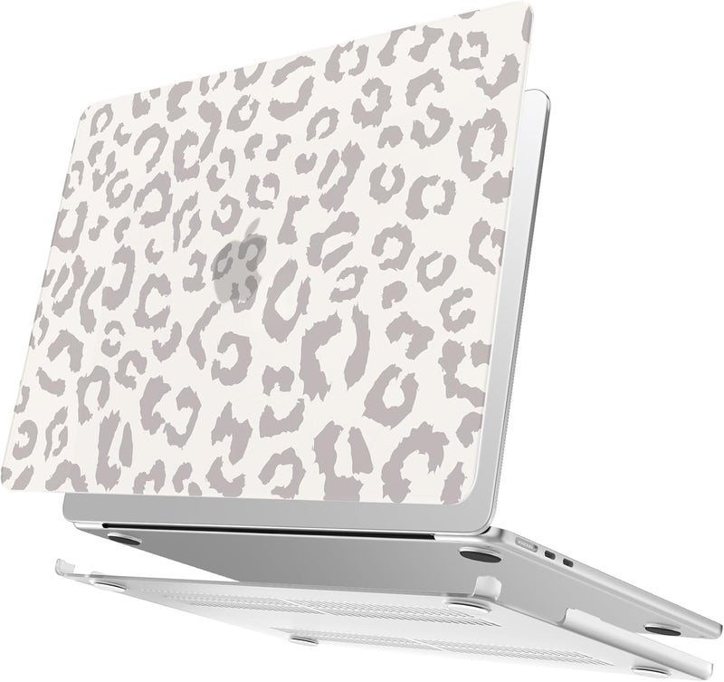 AKIT Compatible with MacBook Air 13 inch Case 2026 2025 2024-2022 M4 M3 M2 A3240 A3113 A2681, Unique Hard Shell Laptop Case+Screen Protector+Keyboard Cover for MacBook Air 13.6 inch, Leopard Grey - Image 4